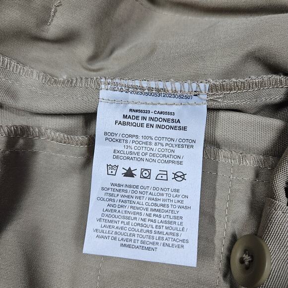 Nike Club Chino Shorts Mens 32 Flat Front Khaki 100% Cotton Preppy School Golf - Picture 5 of 13
